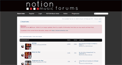Desktop Screenshot of forum.notionmusic.com